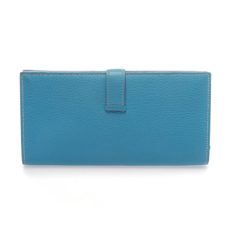 Hermès Blue Paradise Béarn Wallet at 1stDibs