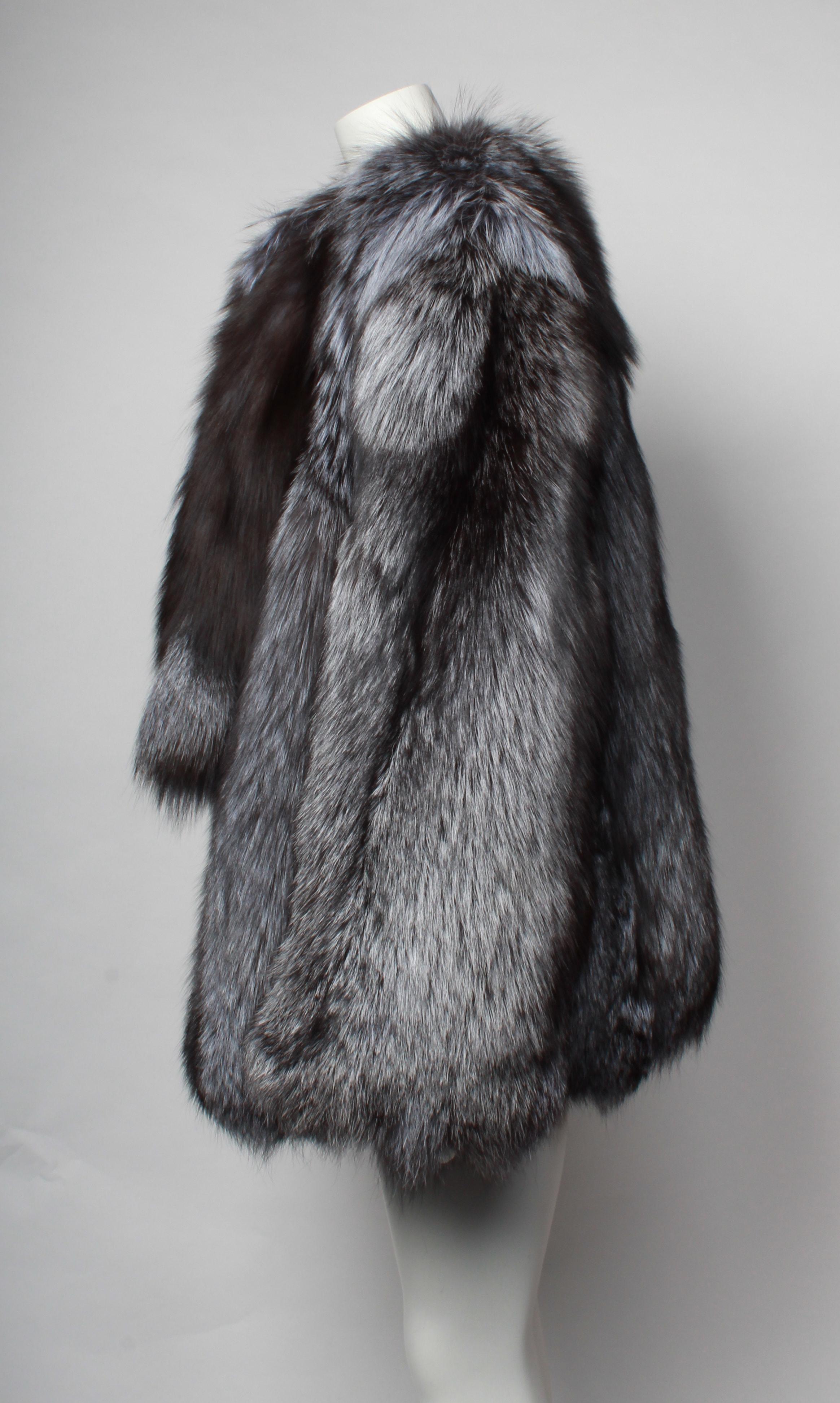 Black Silver Lilac Fox Fur