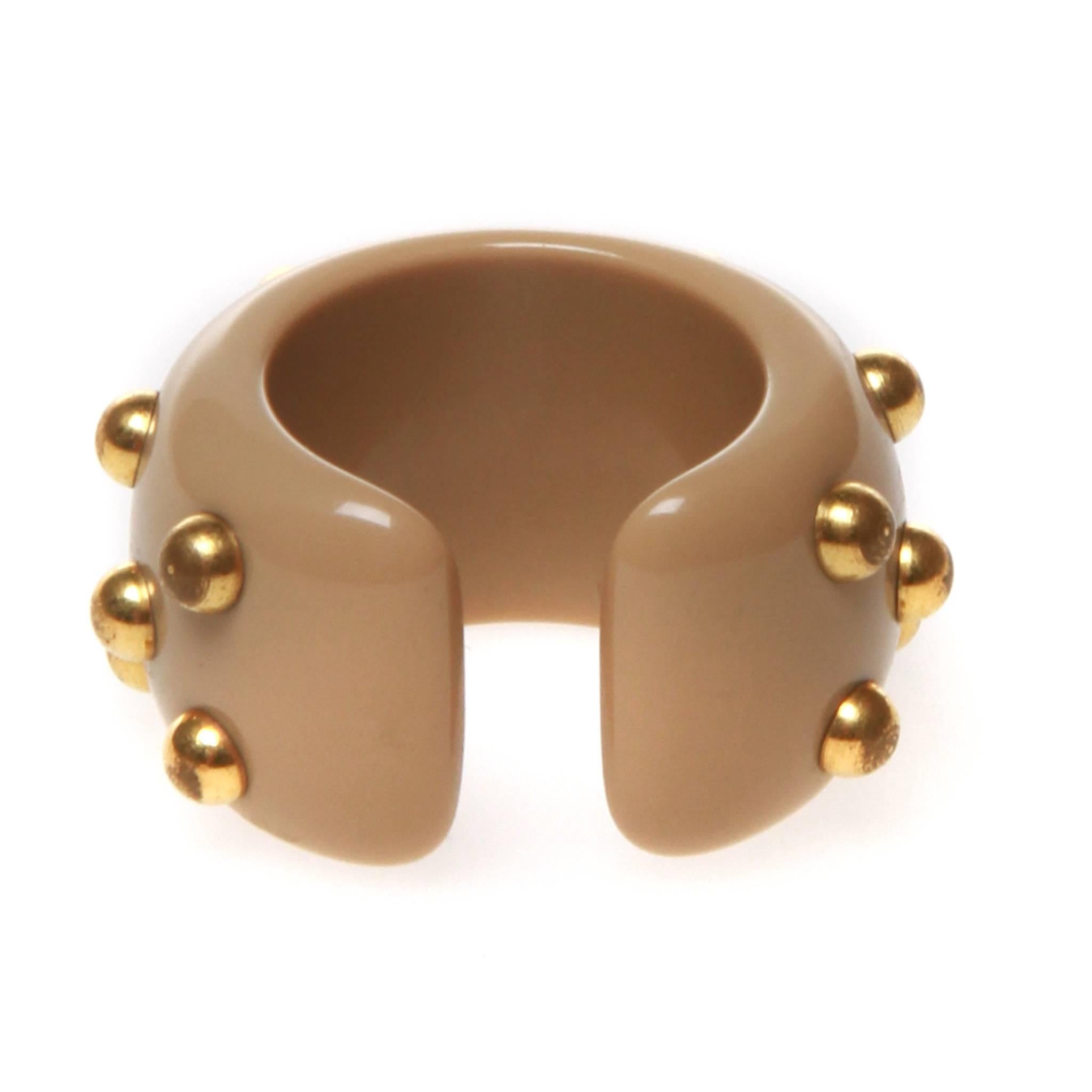 Chanel Studded Ring In Excellent Condition For Sale In Melbourne, Victoria