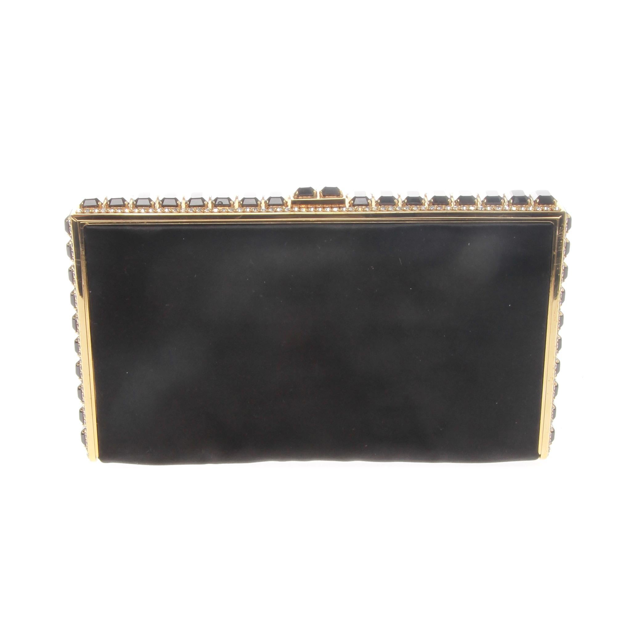 Women's Valentino Garavani Black Beaded Crystal Evening Handbag Clutch For Sale