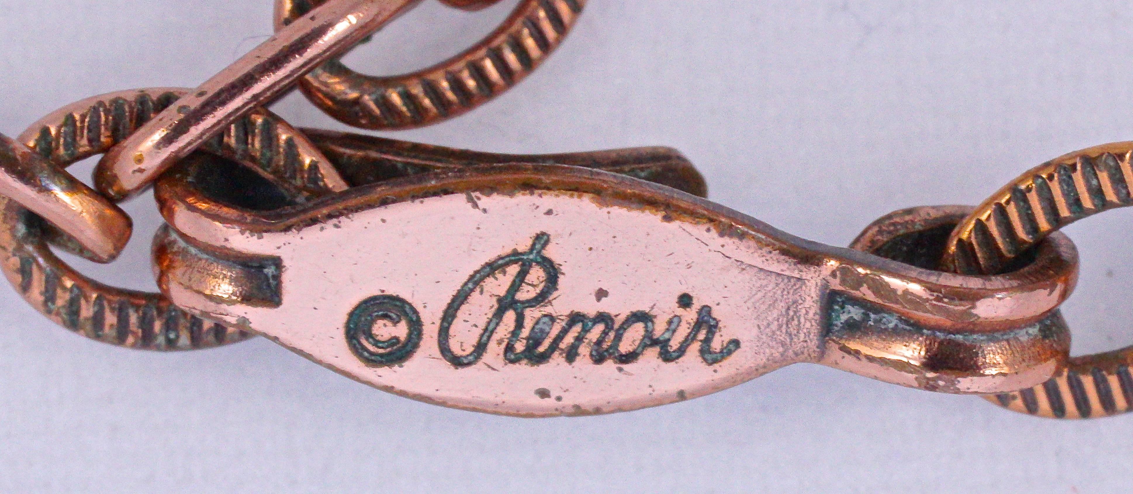 Renoir Copper Link Chain Necklace In Good Condition In London, GB
