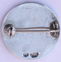 1960s Scottish Sterling Sliver Round Viking Ship Brooch