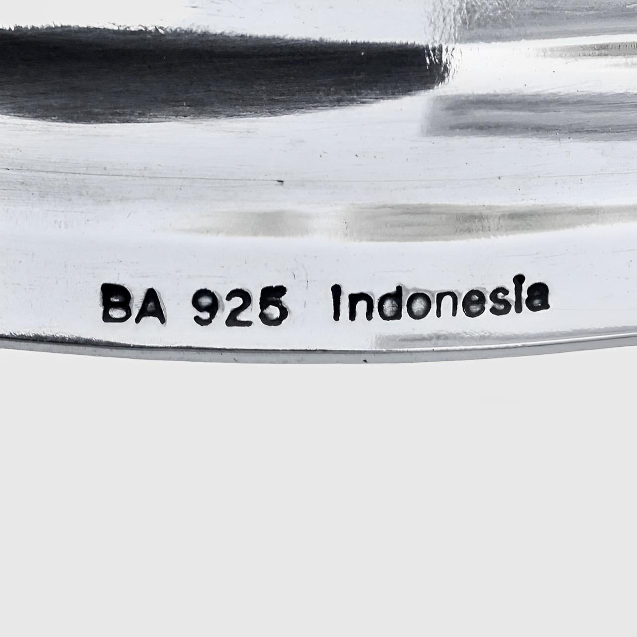 Sterling Silver Rope Twist and Wheat Design Bangle Bracelet For Sale 1