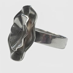 Sterling Silver Double Flower Statement Ring
