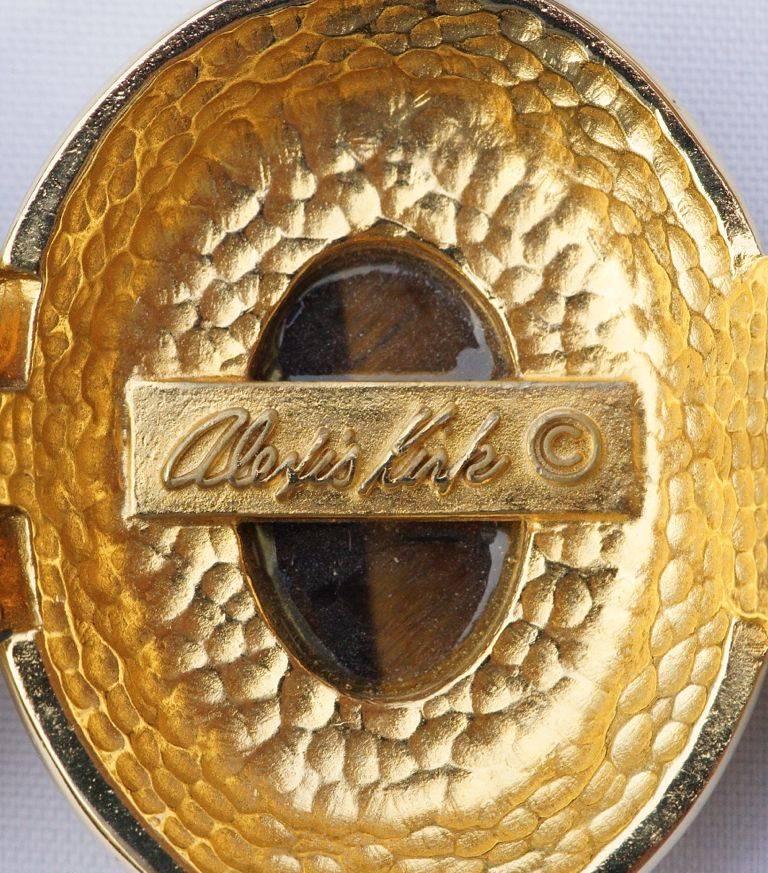1980s Alexis Kirk Snakeskin Semi Precious Stone Belt In Good Condition In London, GB
