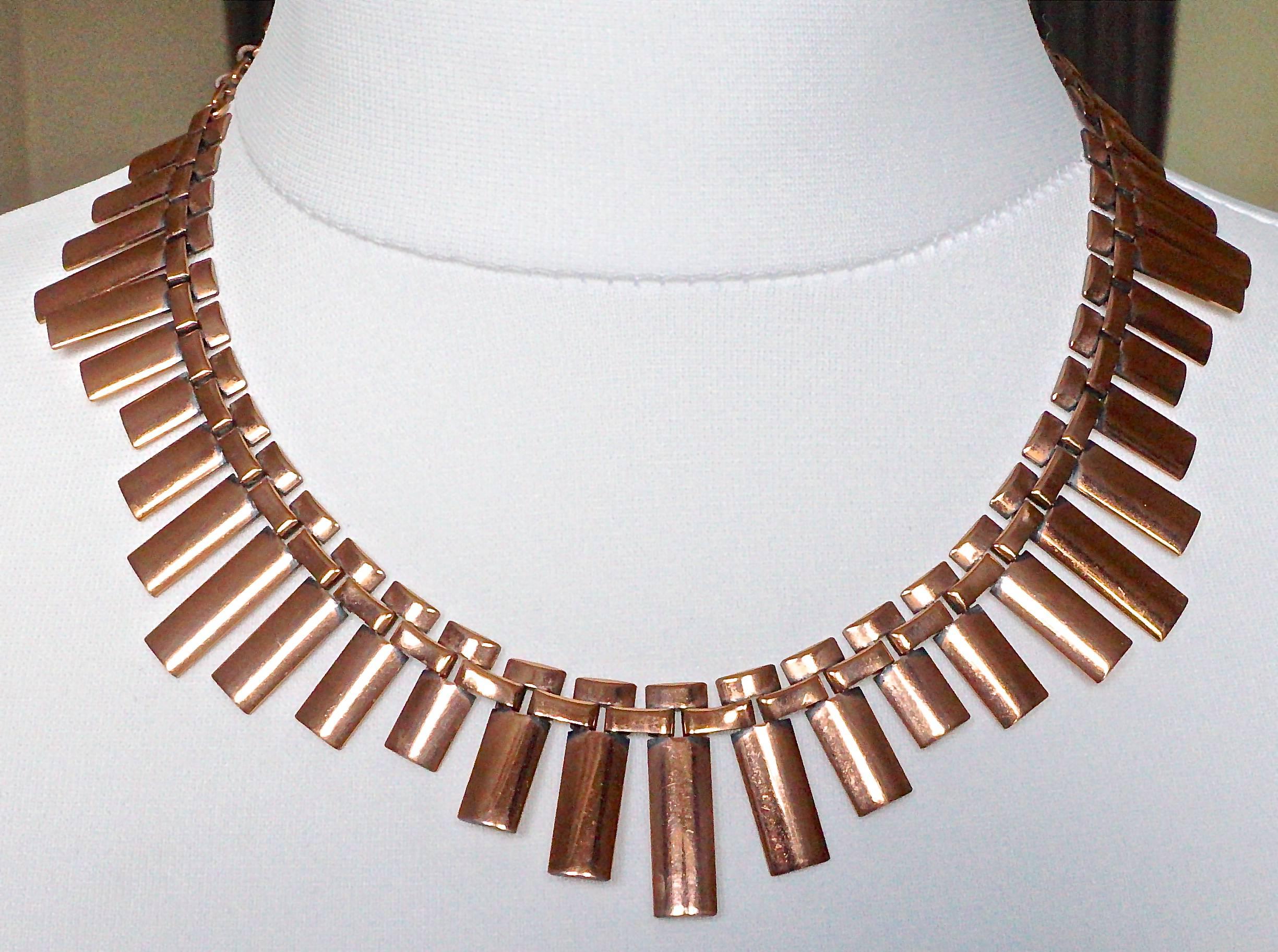 copper link necklaces