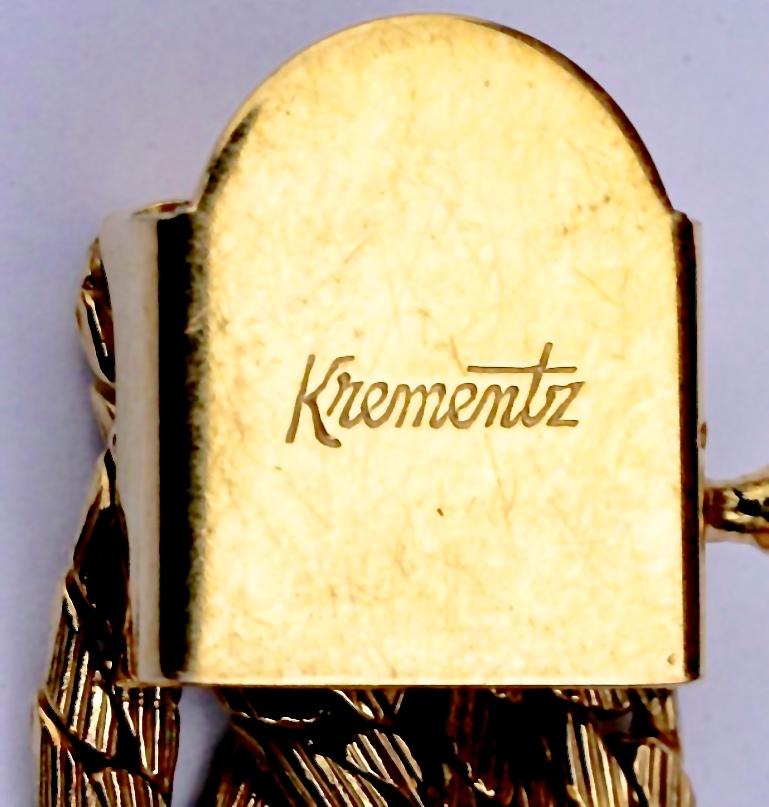 Krementz Gold Filled Woven Link Bracelet, circa 1950s For Sale at