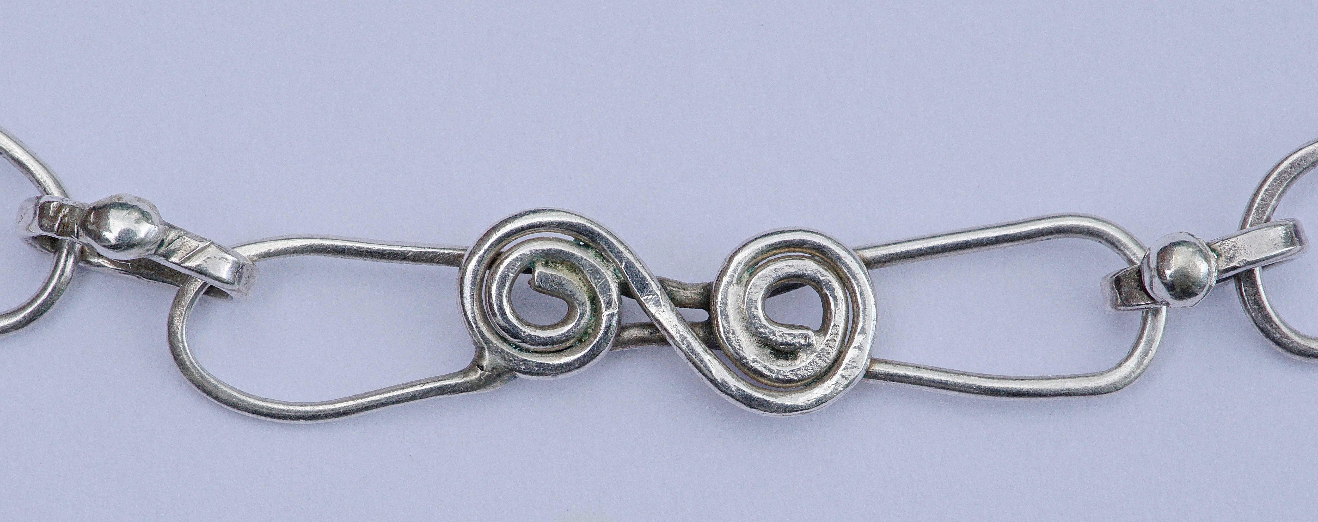 silver swirl necklace