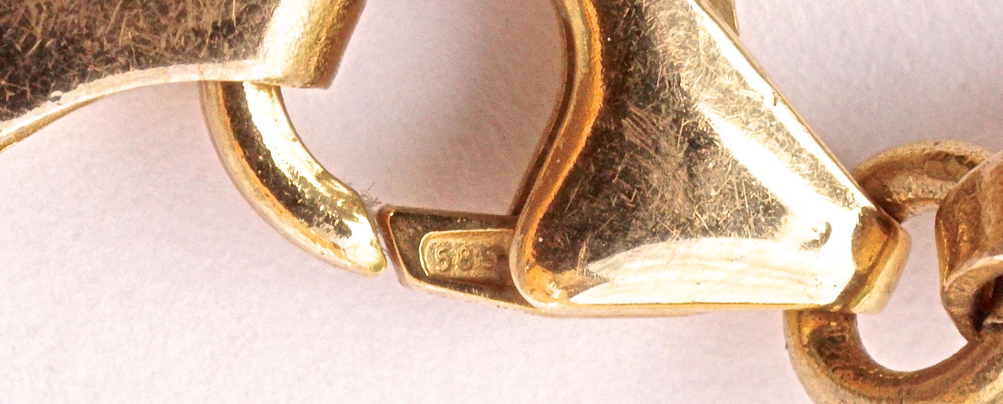 Milor Italian Fancy Link 14 Karat Gold Chain Bracelet 2