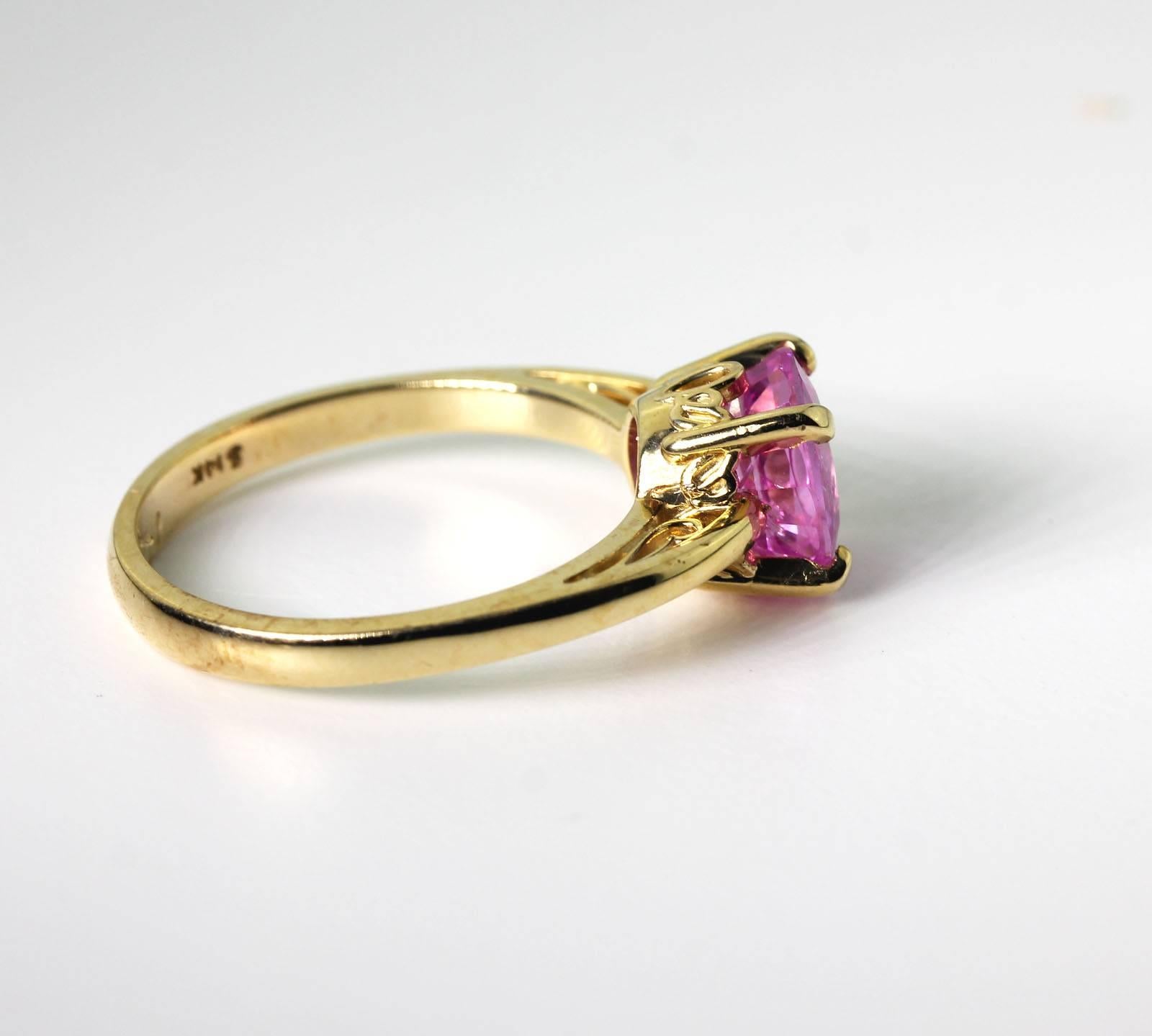 Real Pink Sapphire Ring 1