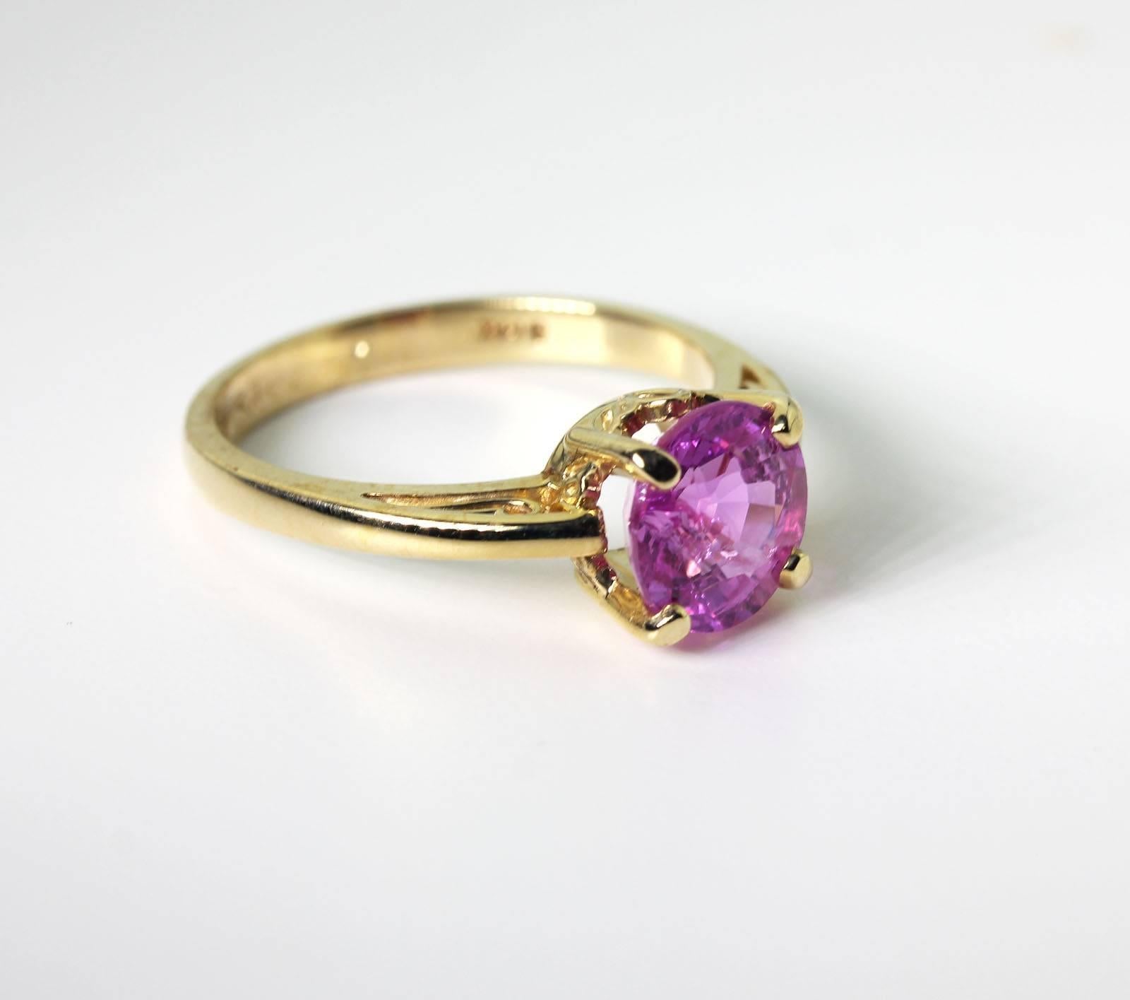 Real Pink Sapphire Ring 2