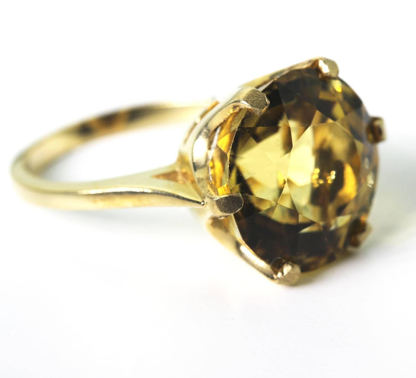 Yellow Citrine Gold Ring 2