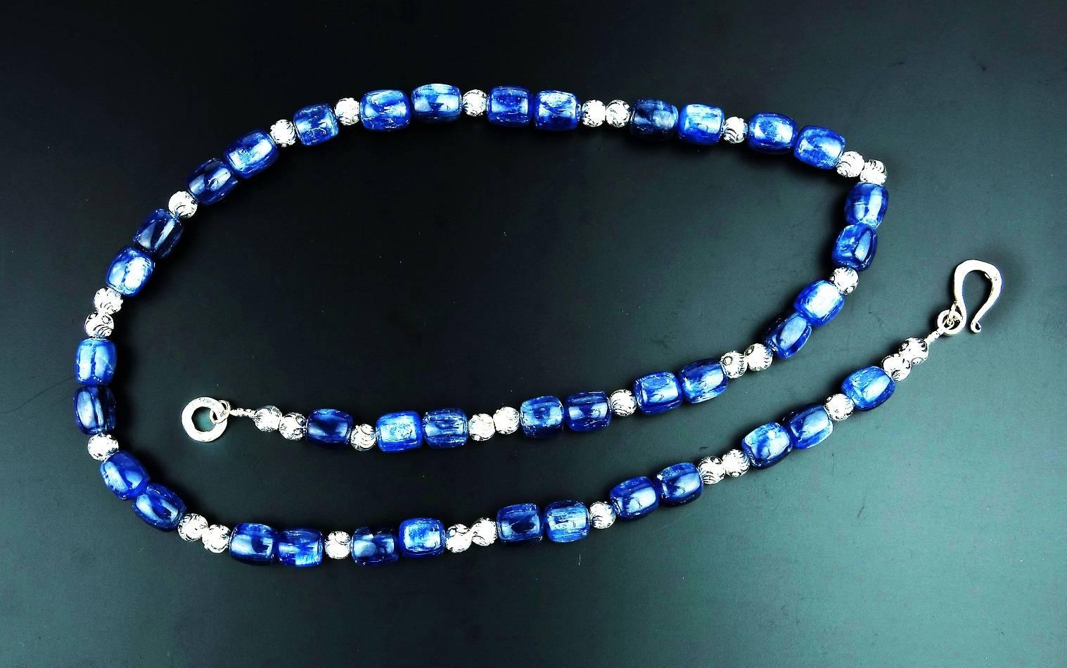 Blue Kyanite and Silver Necklace 1