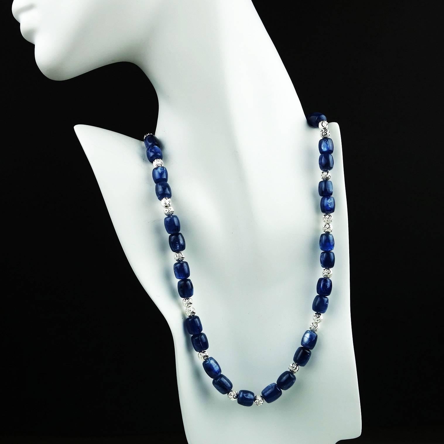 Blue Kyanite and Silver Necklace 3