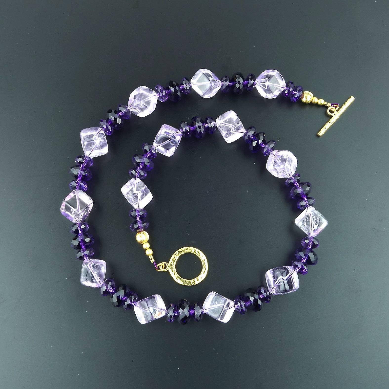 Bead Gemjunky Amethyst Light and Bright  Necklace  February Birthstone