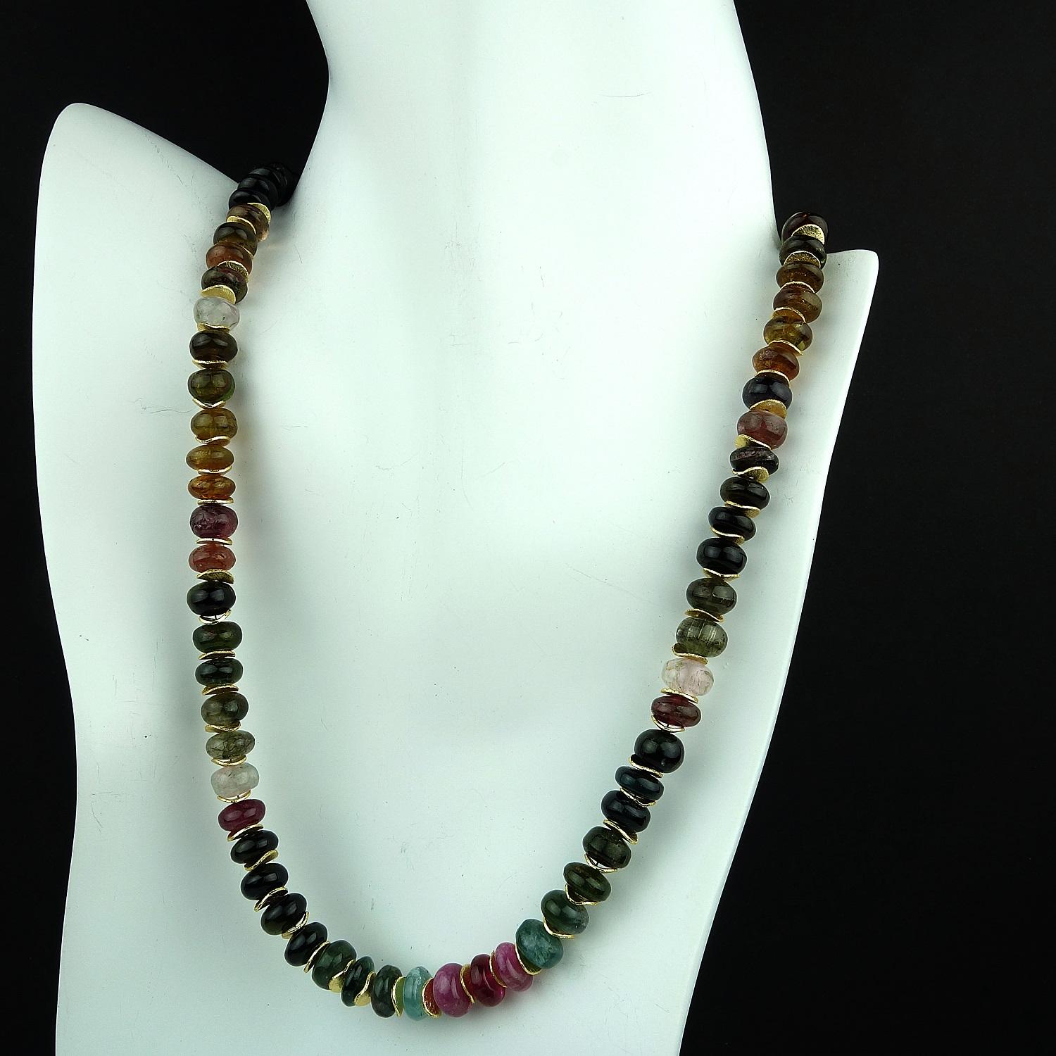 Women's Multi Color Tourmaline Necklace