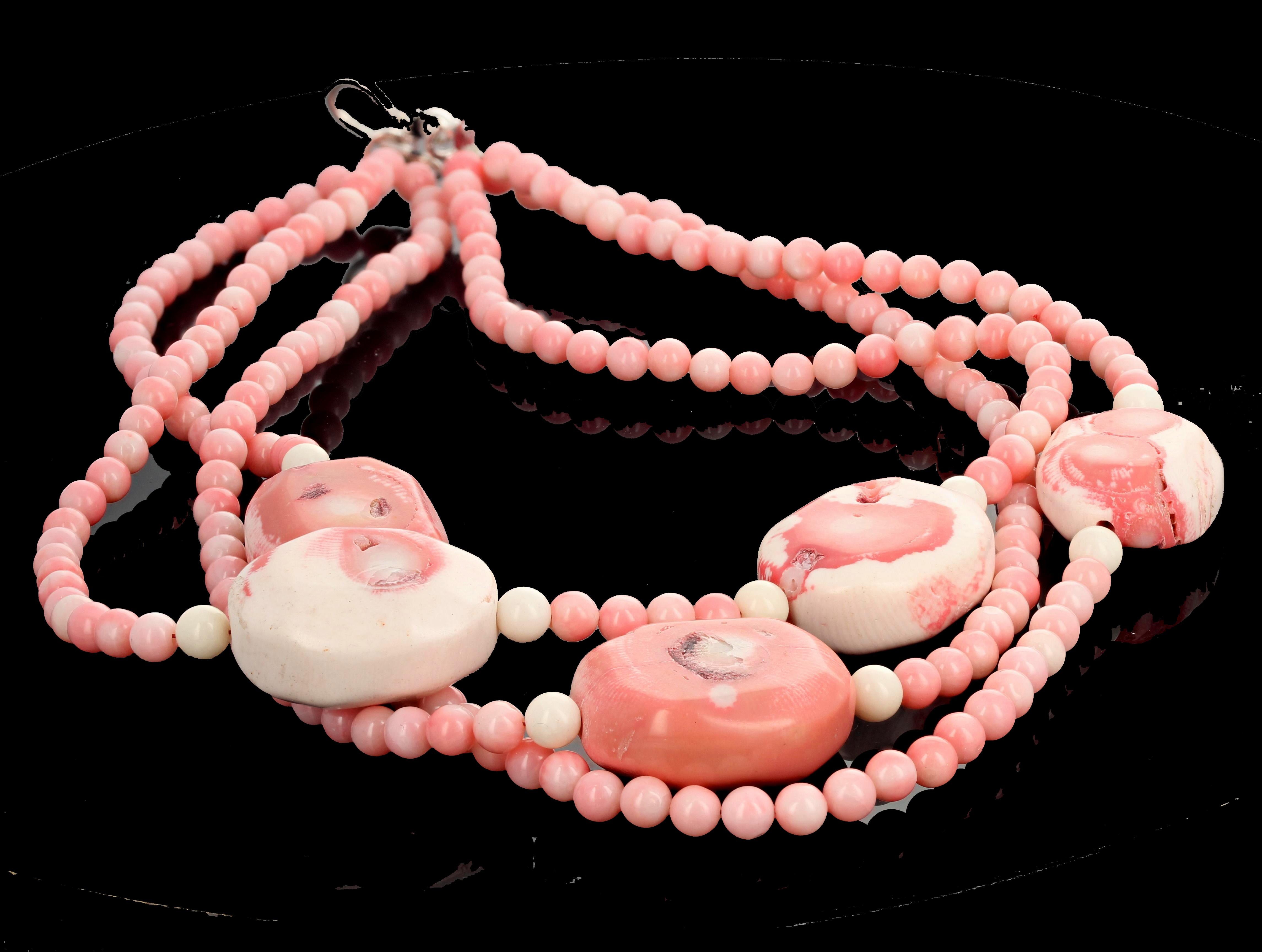 pink coral necklace