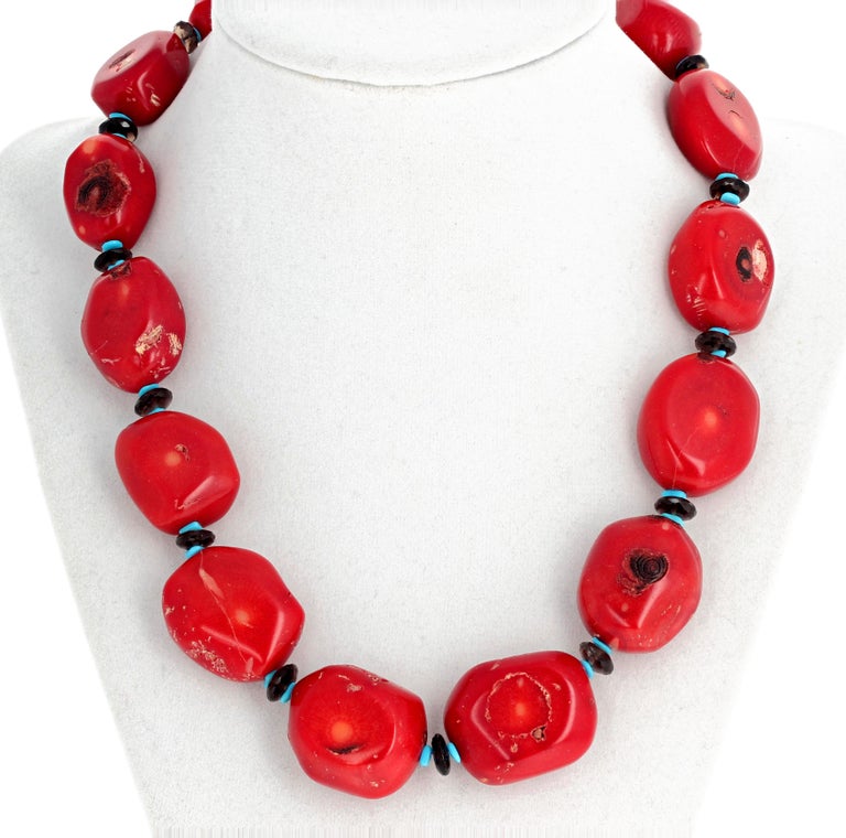 Unique Red Bamboo Coral Necklace For Sale at 1stdibs