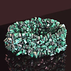 Bracciale AJD in malachite verde dichiarato