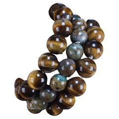 AJD Three Fall stretchy Gemstone Beaded Bracelets