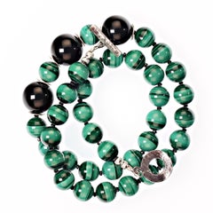 AJD Magnifica collana di Malachite da 20 pollici con Spinello e Onice  Un grande regalo!