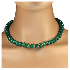 AJD Simply Elegant Emerald necklace with goldy accents 18 Inch