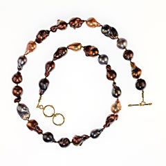 AJD Collana di perle d
acqua dolce barocca multicolore Un grande regalo!