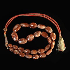 21-Inch African Sunstone Beaded Necklace by Aria Jewelry Design