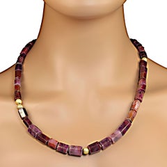  AJD 23 Inch Exotic African Natural Ruby Necklace 