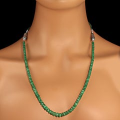 AJD Elegant Emerald 15 Inch expandable graduated necklace  