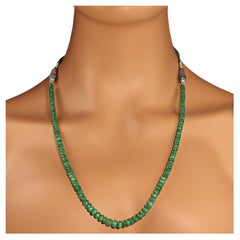 AJD Elegant Emerald 15 Inch expandable graduated necklace   Great Holiday Gift!