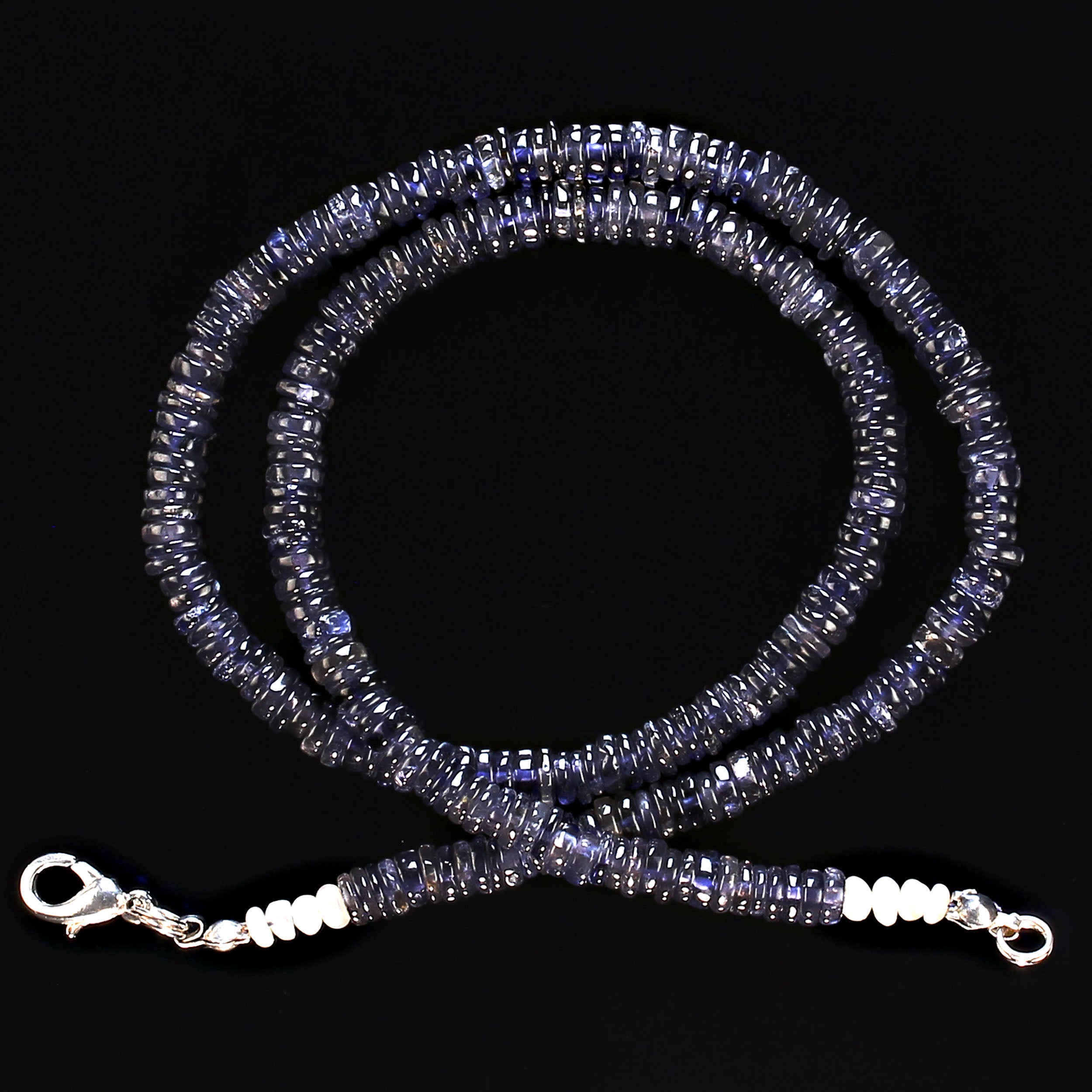 AJD Stunning Blue Iolite 18 Inch Necklace For Sale