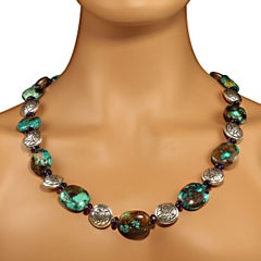 AJD Unique and Exciting Hubei Turquoise 26 Inch necklace (collier de 26 pouces)