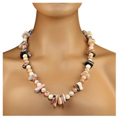 AJD 25 Zoll rosa peruanischen Opal Halskette perfekt für den Winter 