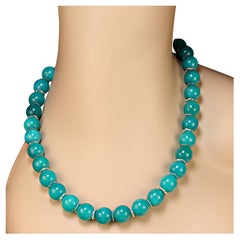 AJD Gorgeous glowing green 20-inch Amazonite necklace  Great Gift!