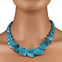 AJD 20 Inch graduated Nacozari Turquoise necklace    Perfect Gift