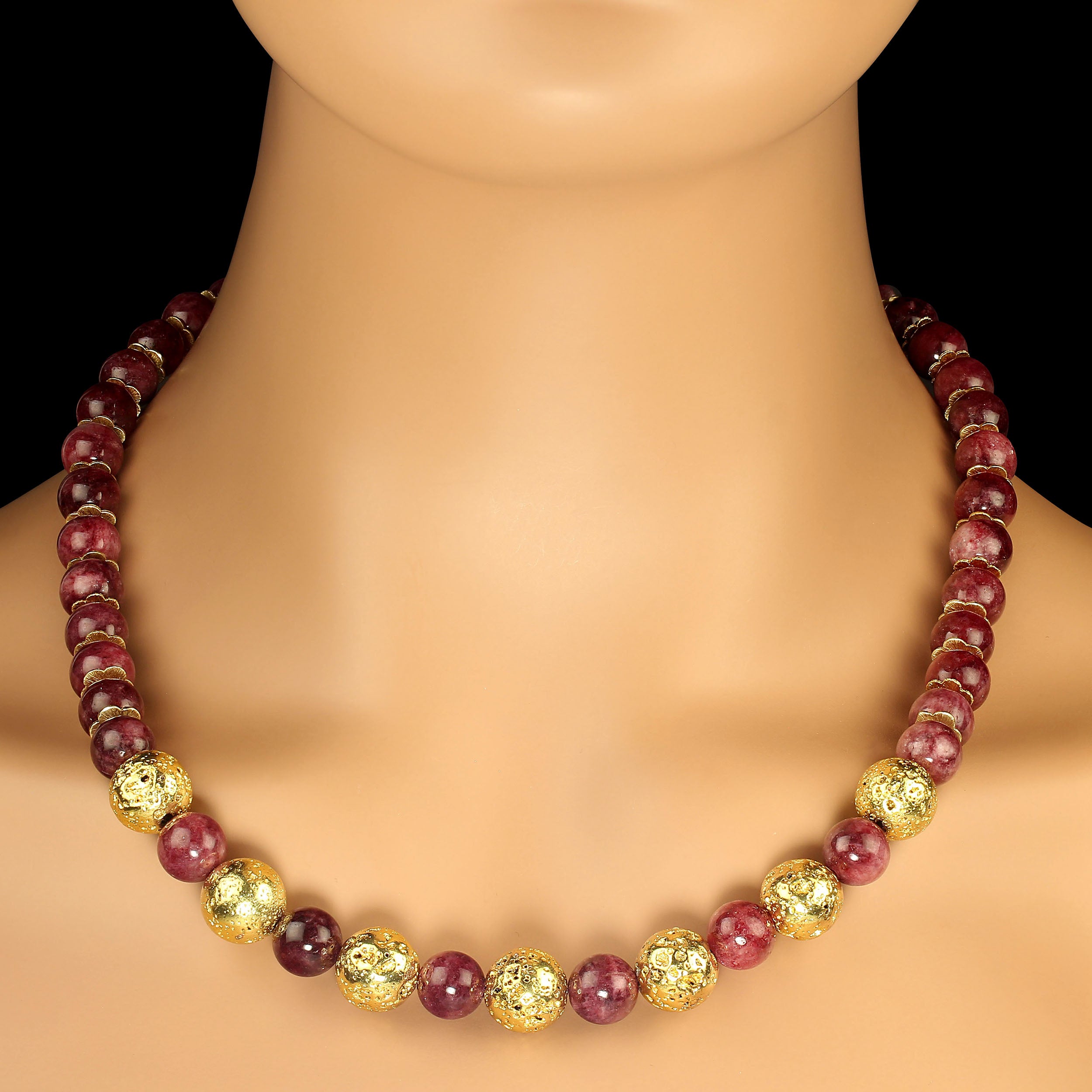 AJD 21 Inch Gorgeous Garnet Necklace Perfect for the January Birthday! For Sale