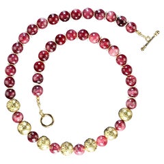 AJD Collana di Granato da 21 pollici Perfetta per il compleanno di gennaio!