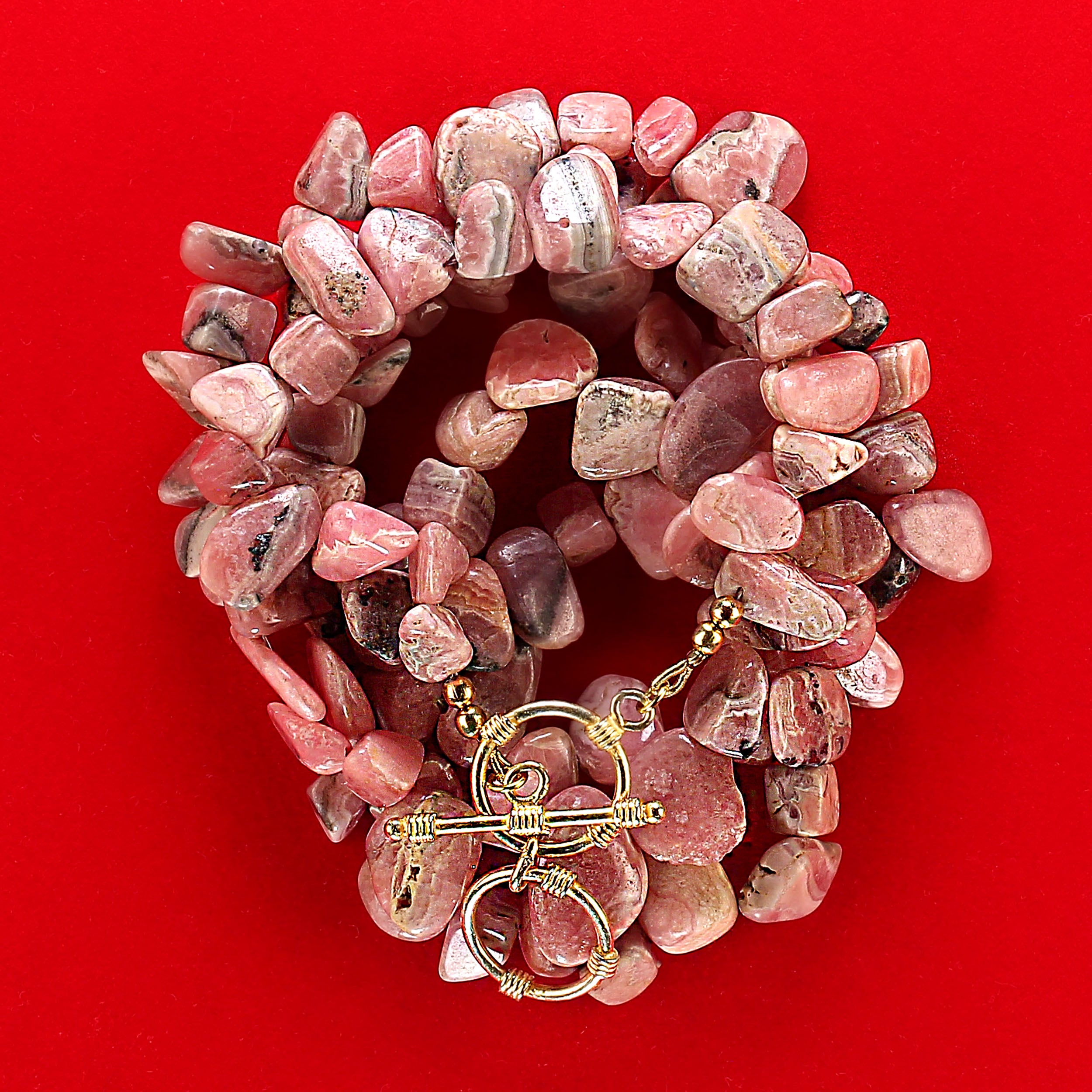 AJD 31 pollici di rodocrosite altamente lucidata pepite burattate