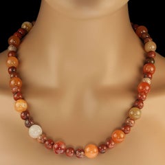 AJD 23 Inch Gorgeous Golden Brown Agate Necklace 