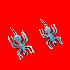 AJD, boucles d'oreilles araignée ligne NAZCA en argent sterling