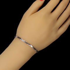 AJD Men's 7.5 Inch Sterling Silver Braided Chain Bracelet
