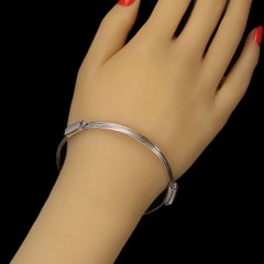 AJD Men's Elephant Hair Silver Bracelet