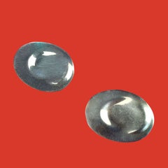 AJD Boucles d
oreilles ovales élégantes en argent sterling