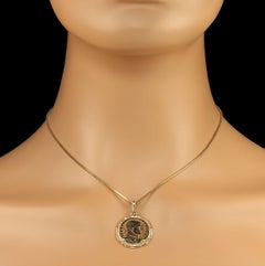 AJD 14k Yellow Gold Coin Replica on 14k Yellow Gold Chain