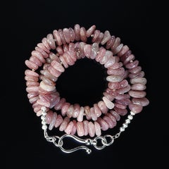 Ajd 24 Inch Mauve Madagascar Rose Quartz & Sterling Accents Necklace