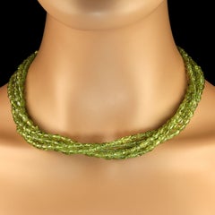 AJD Elegante 19 Zoll 5strang Peridot-Halskette