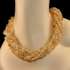 AJD Collier de 21 pouces avec des éclats de citrine multi-supports