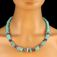 AJD Nacozari Turquoise Necklace With Accents of Purple Charoite