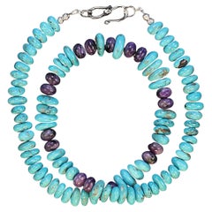 Collana AJD Nacozari in turchese con accenti di charoite viola